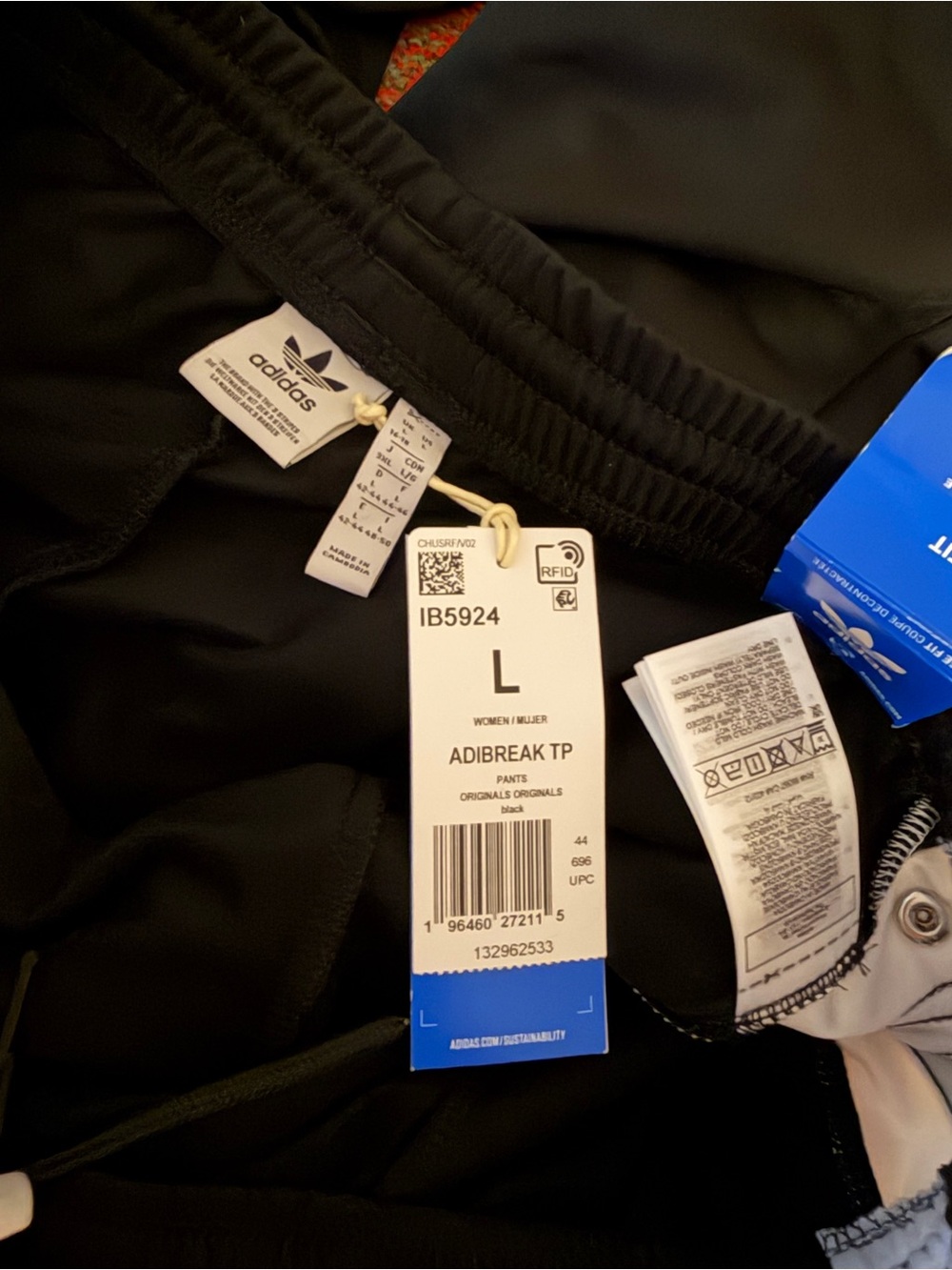 adidas Black & White Snap-Front Track Pants for men - Picture 3 of 4